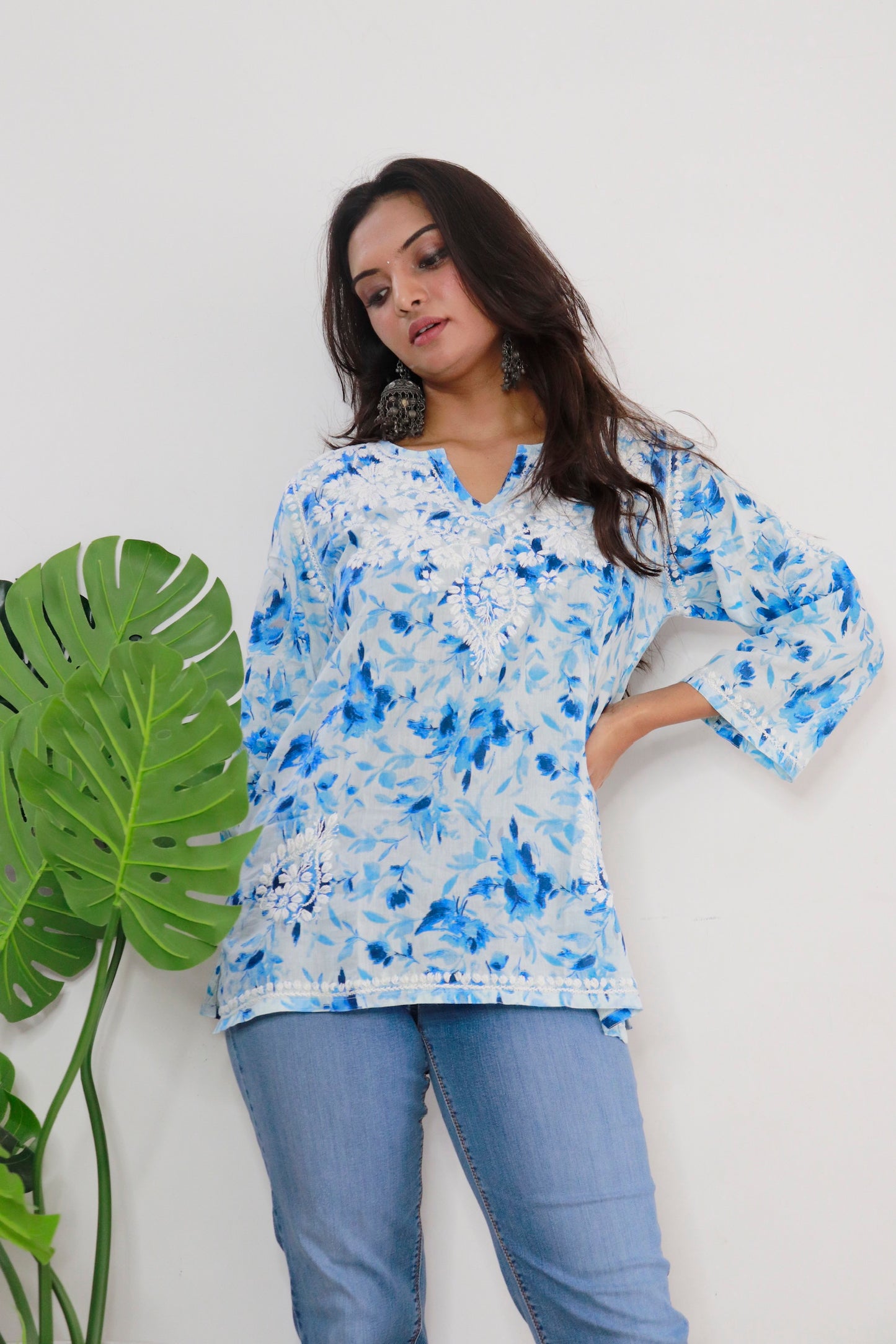 Aswi mulmul short kurti
