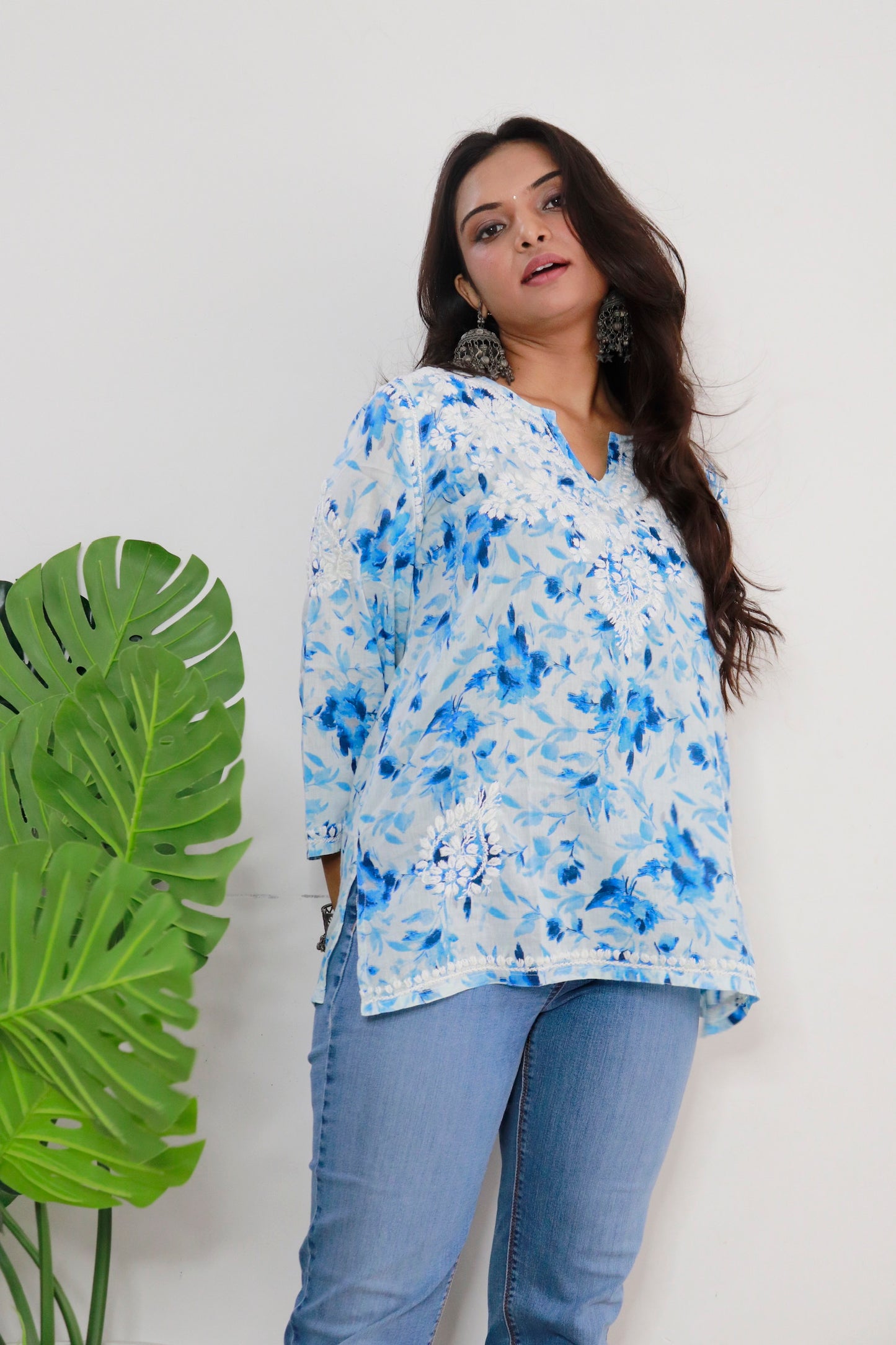 Aswi mulmul short kurti