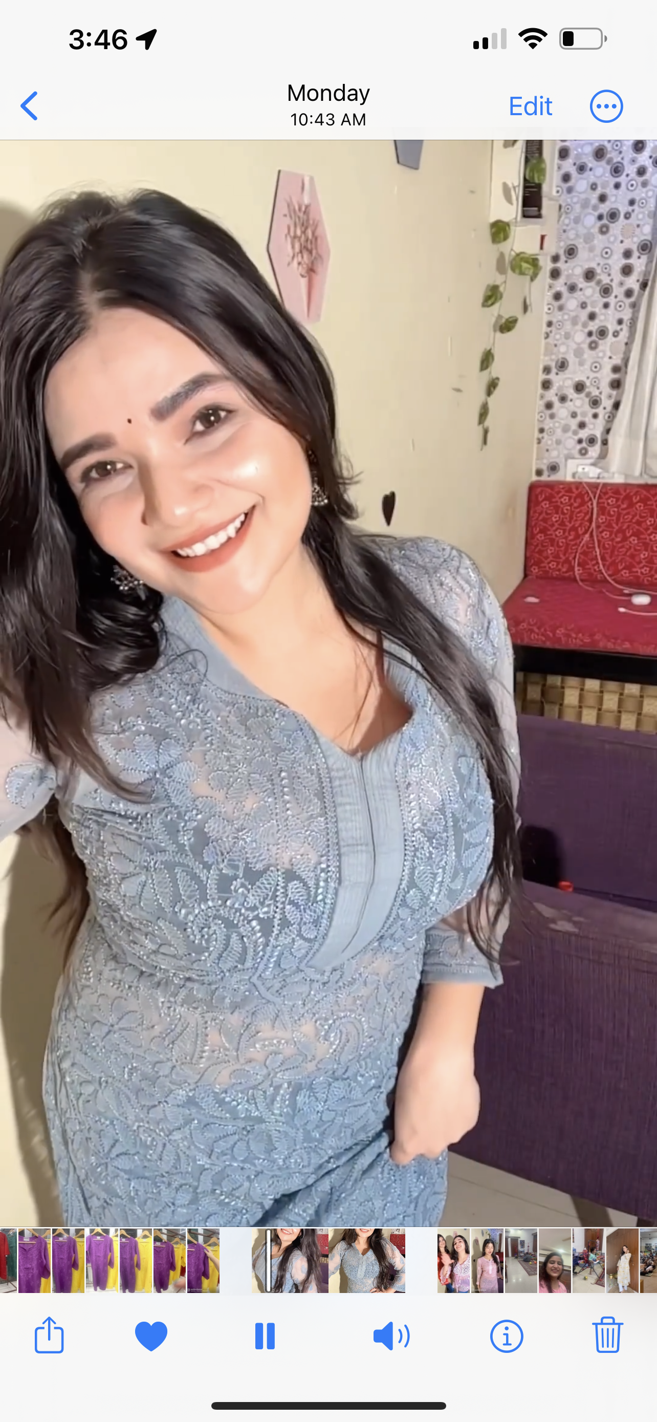 Sanya Resham jaal kurta