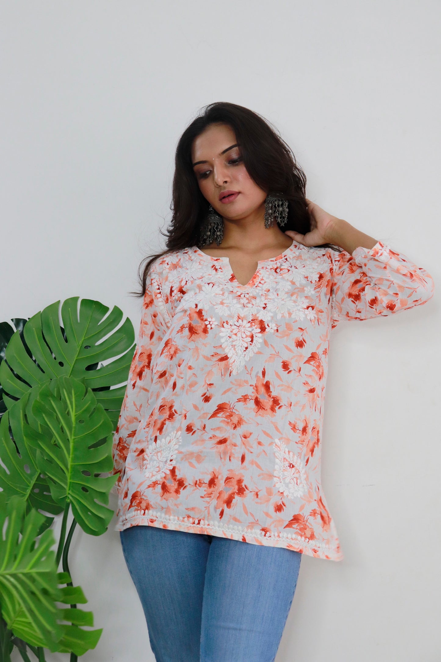 Aswi short mulmul kurta