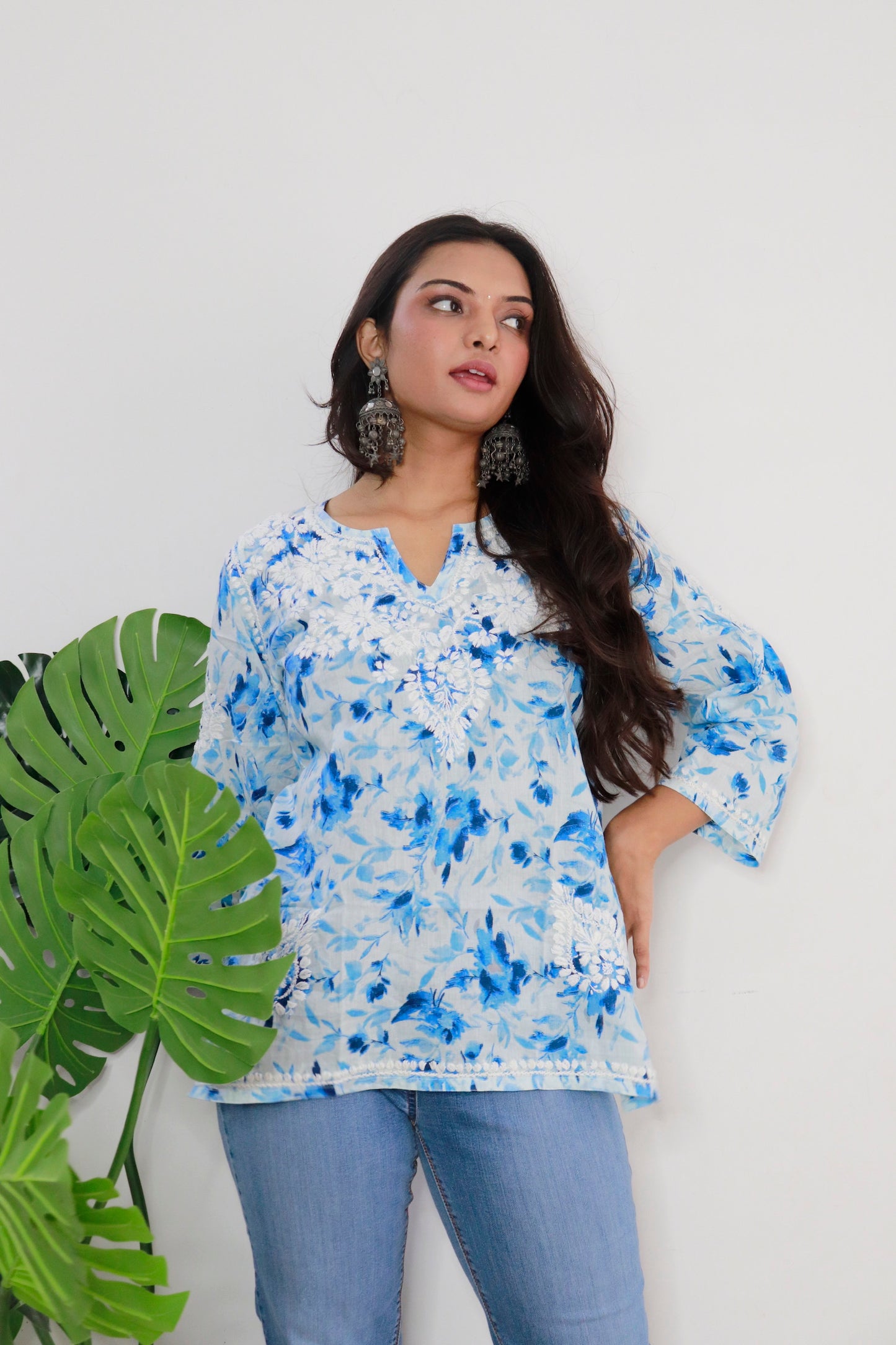 Aswi mulmul short kurti