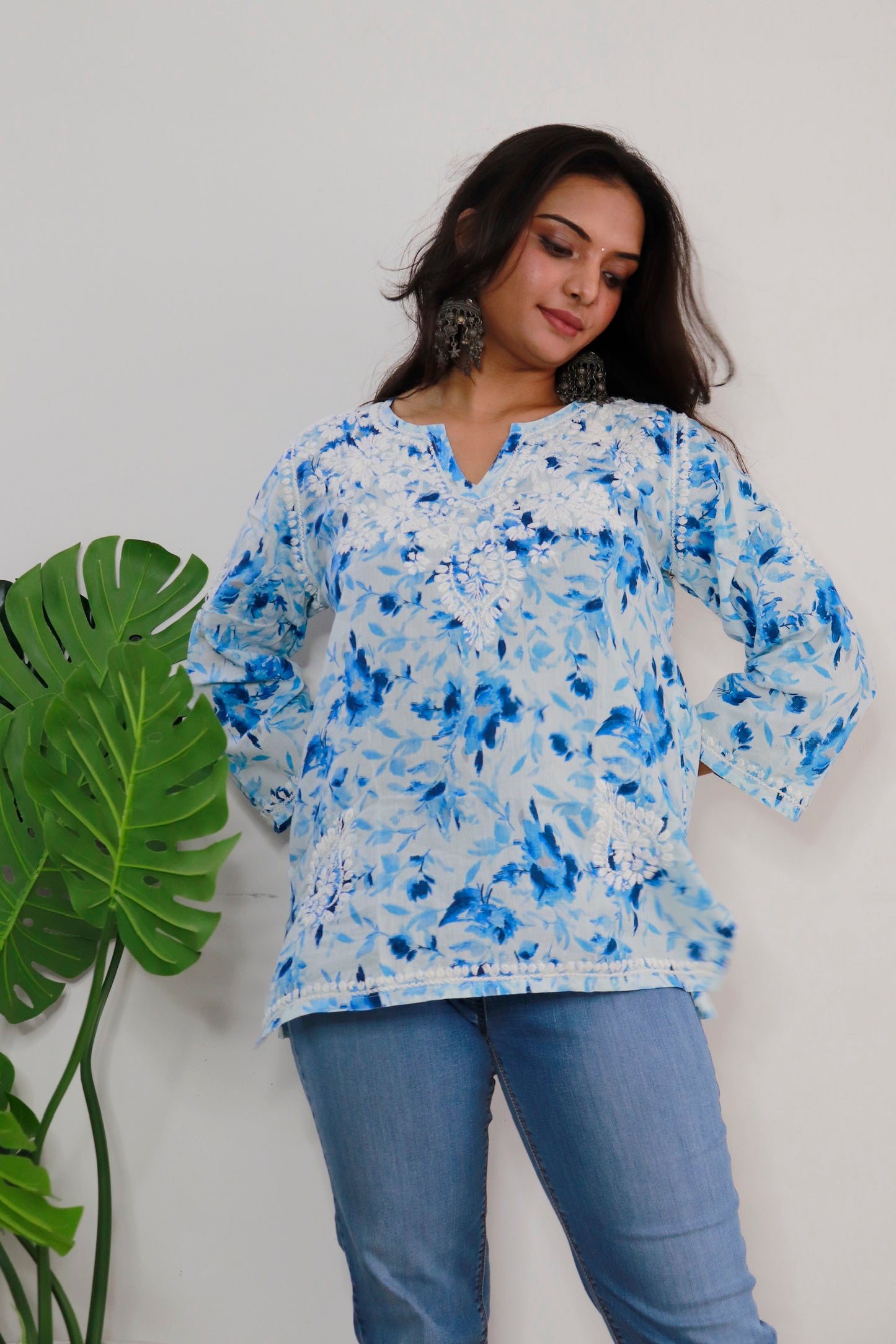 Aswi mulmul short kurti