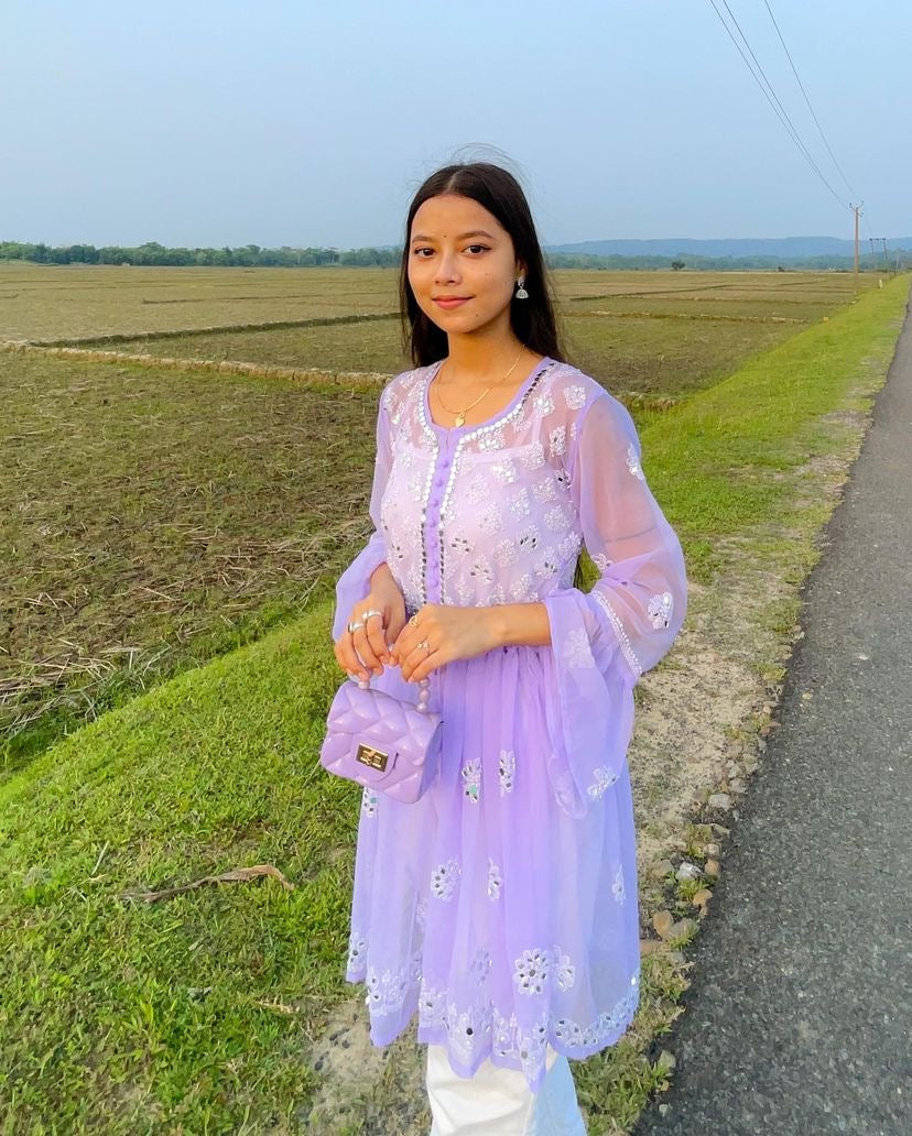 Aliza short mirror kurti