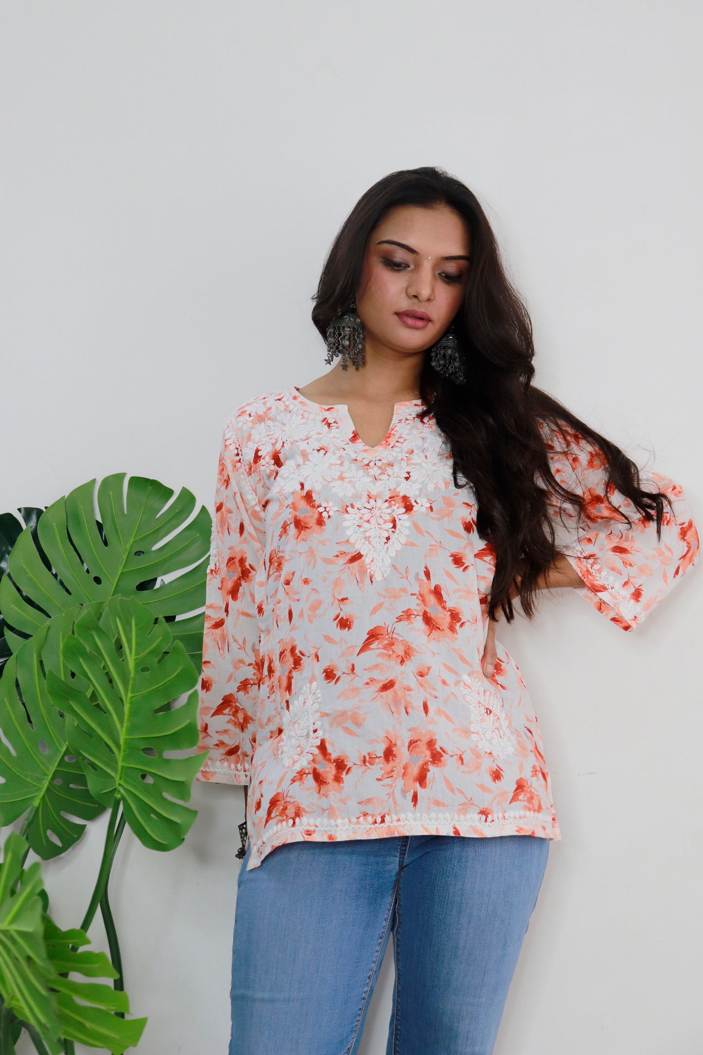 Aswi short mulmul kurta