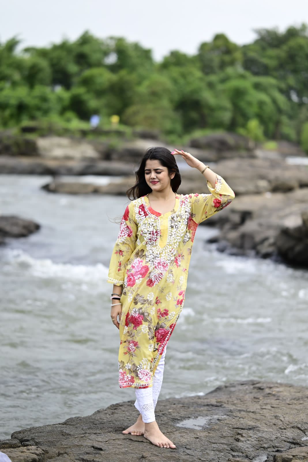 Jasmine Floral kurta