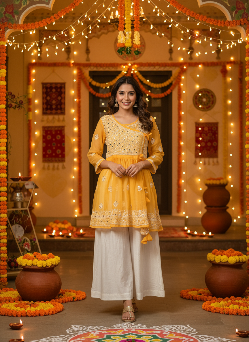 Aliza short mirror kurti