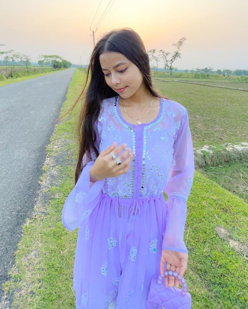 Aliza short mirror kurti