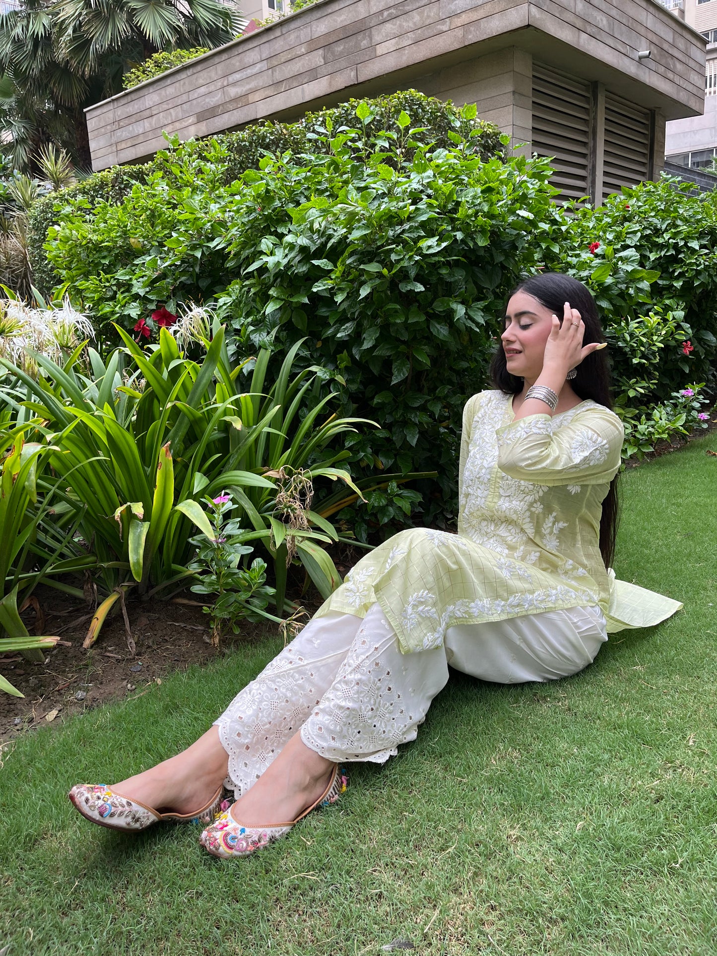 Aafiya chanderi silk kurta