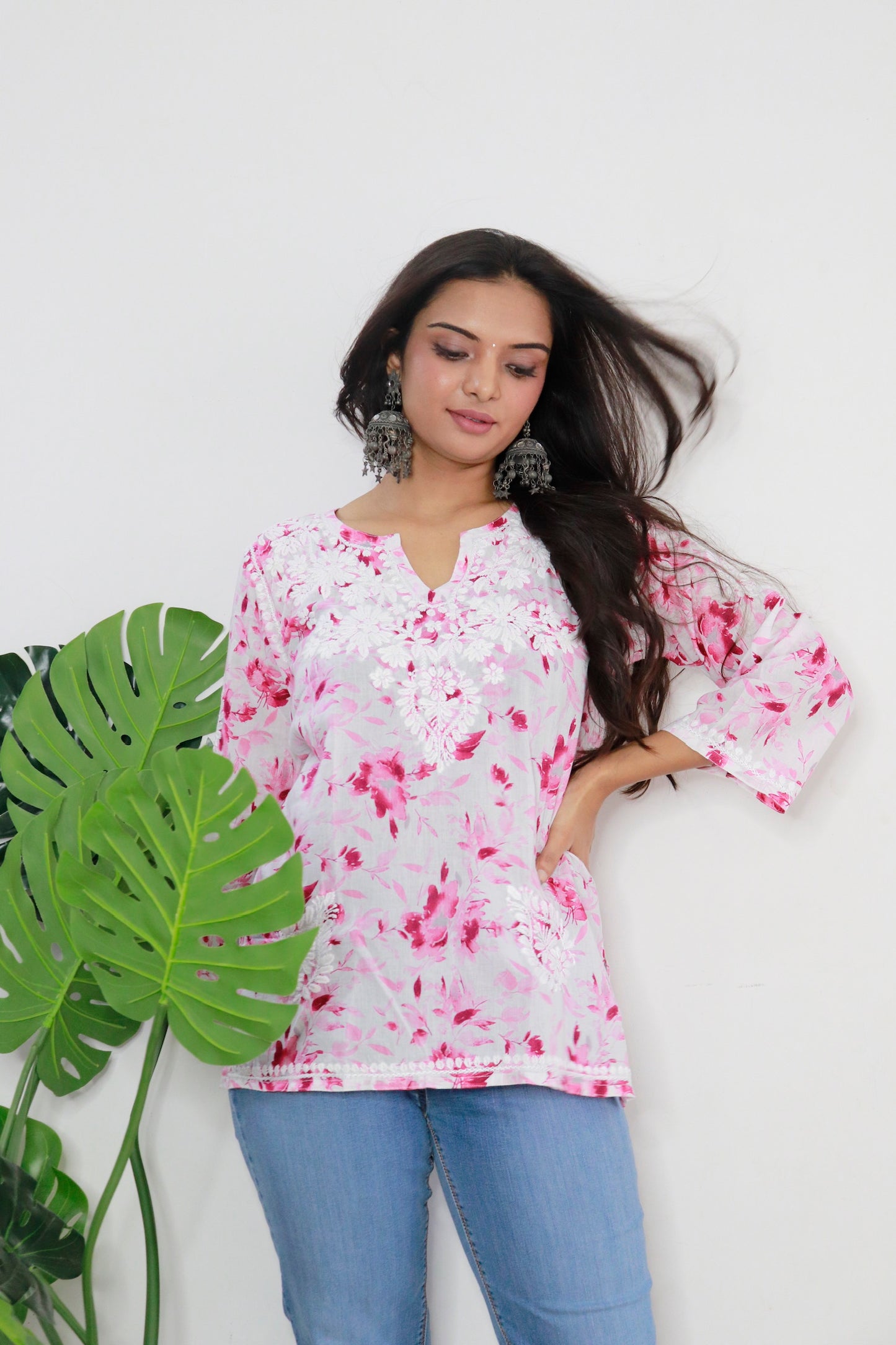 Aswi short mulmul kurti