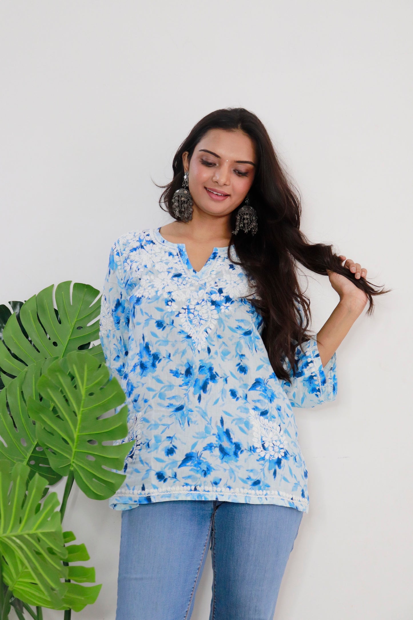 Aswi mulmul short kurti