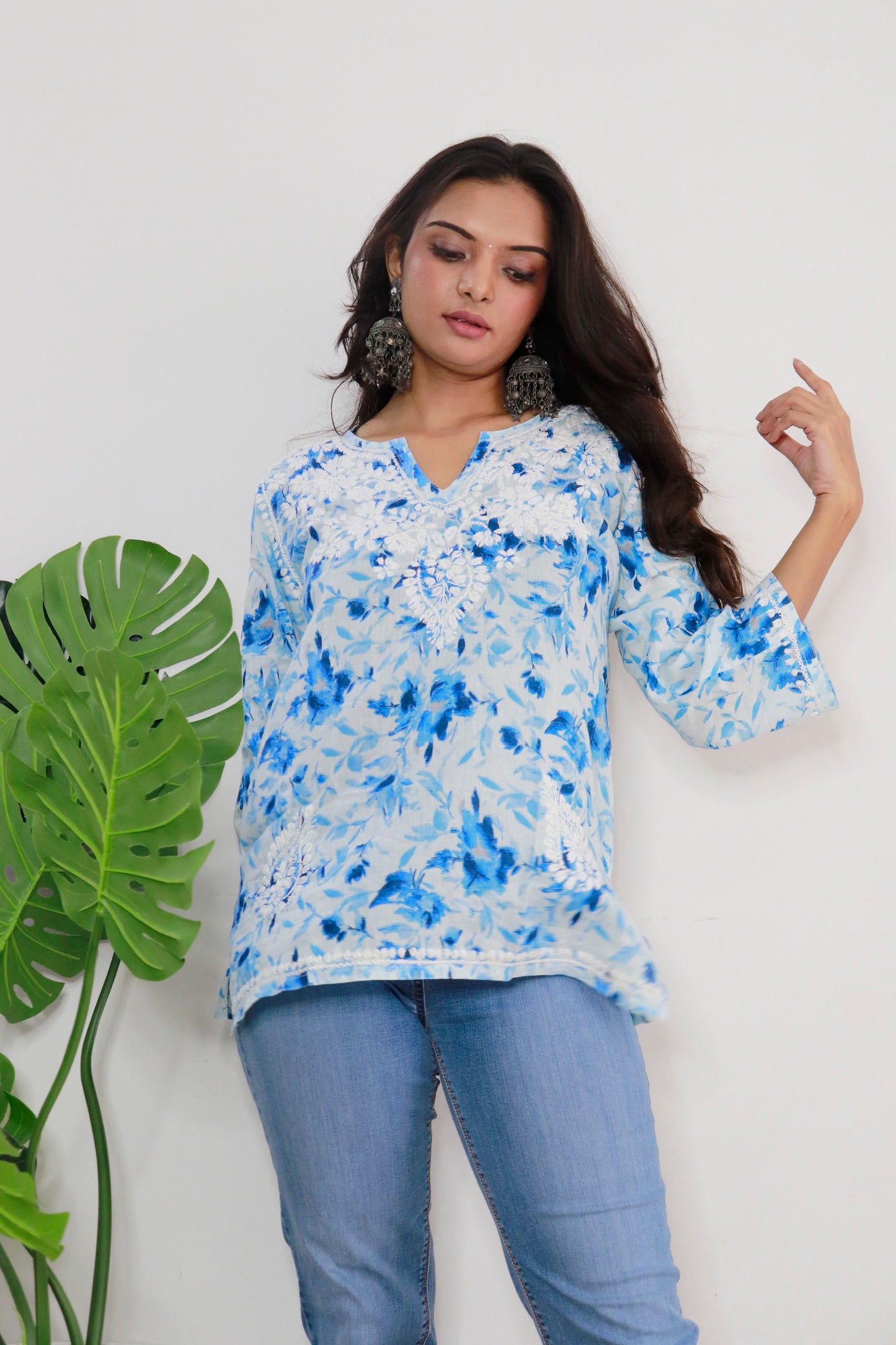 Aswi mulmul short kurti