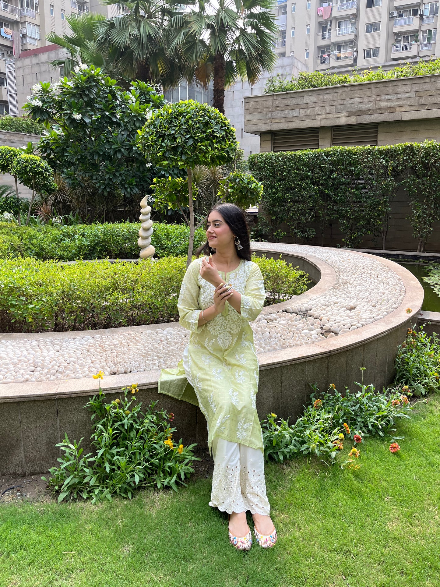 Aafiya chanderi silk kurta
