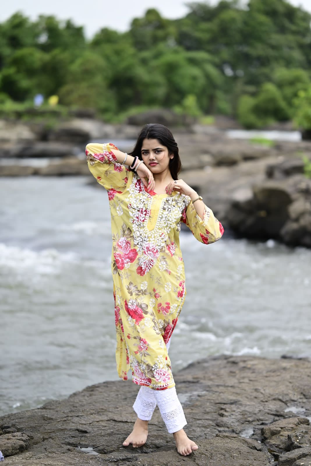Jasmine Floral kurta