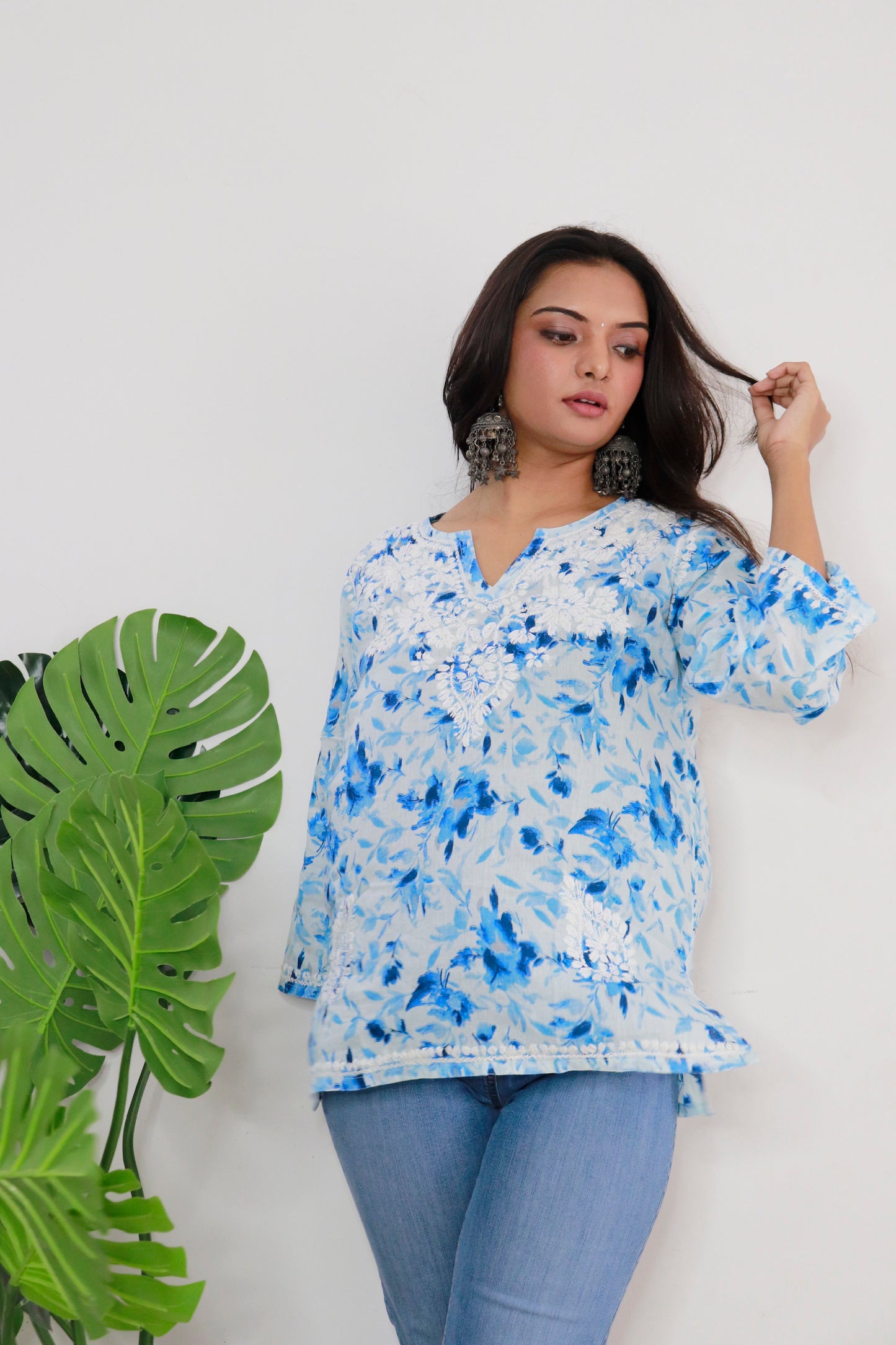 Aswi mulmul short kurti