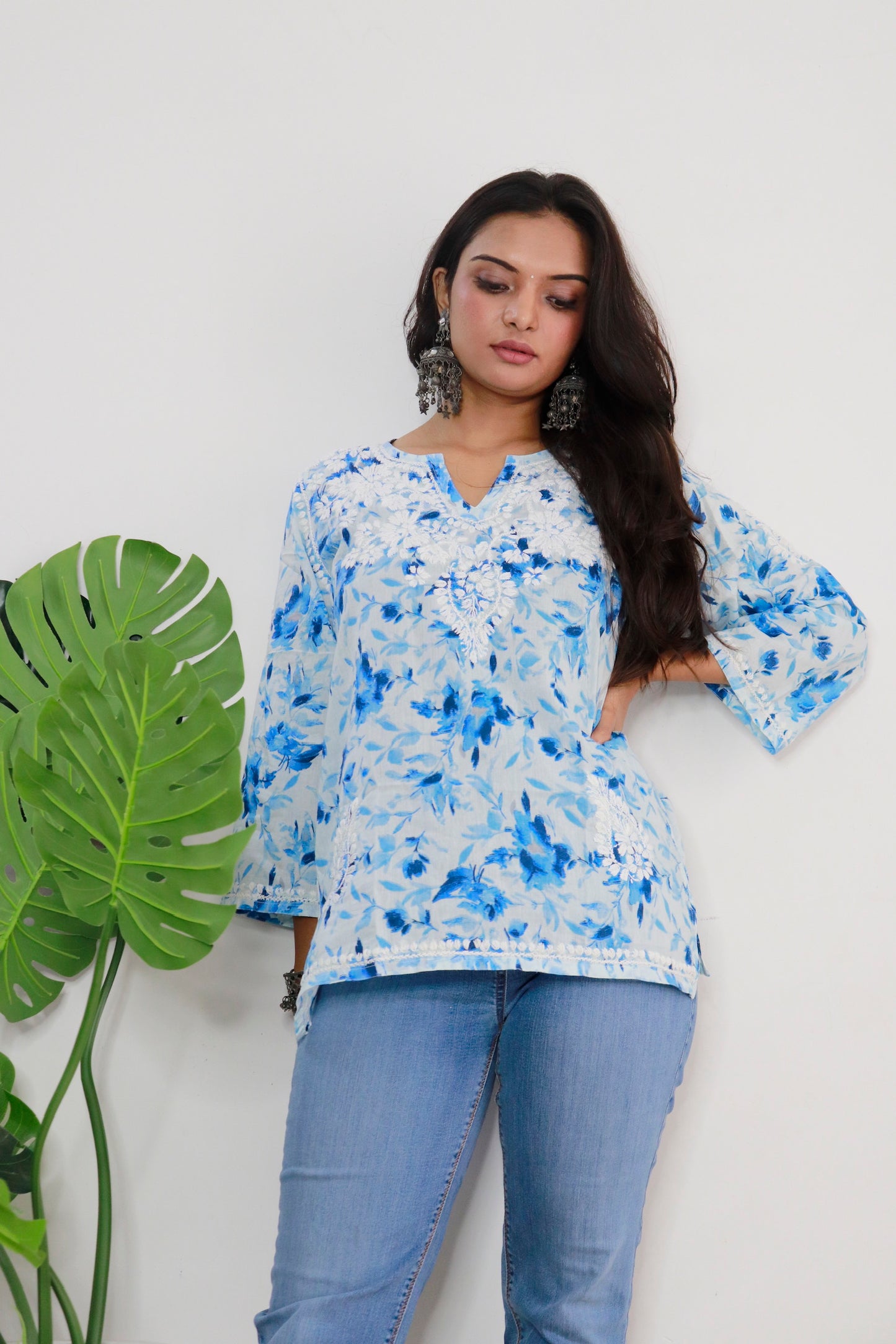 Aswi mulmul short kurti