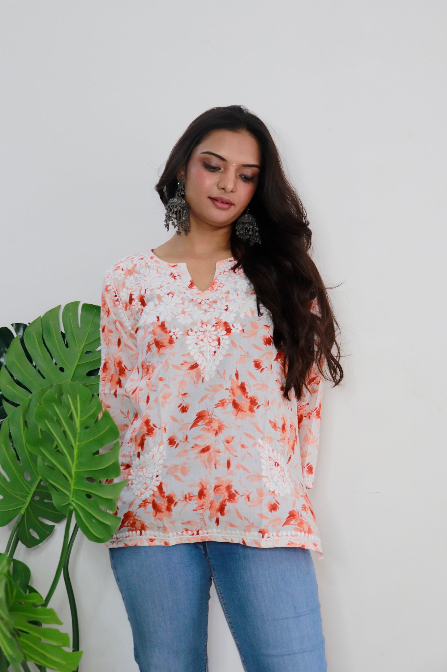 Aswi short mulmul kurta