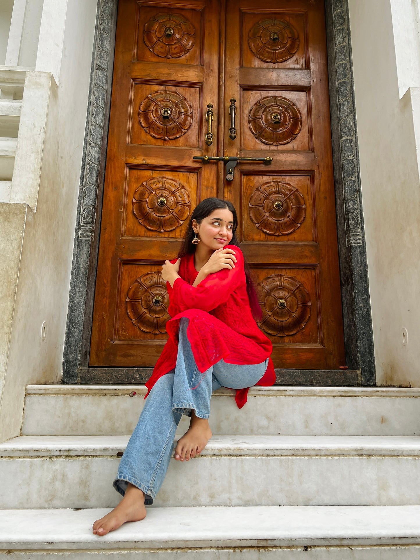 Sanya Resham jaal kurti