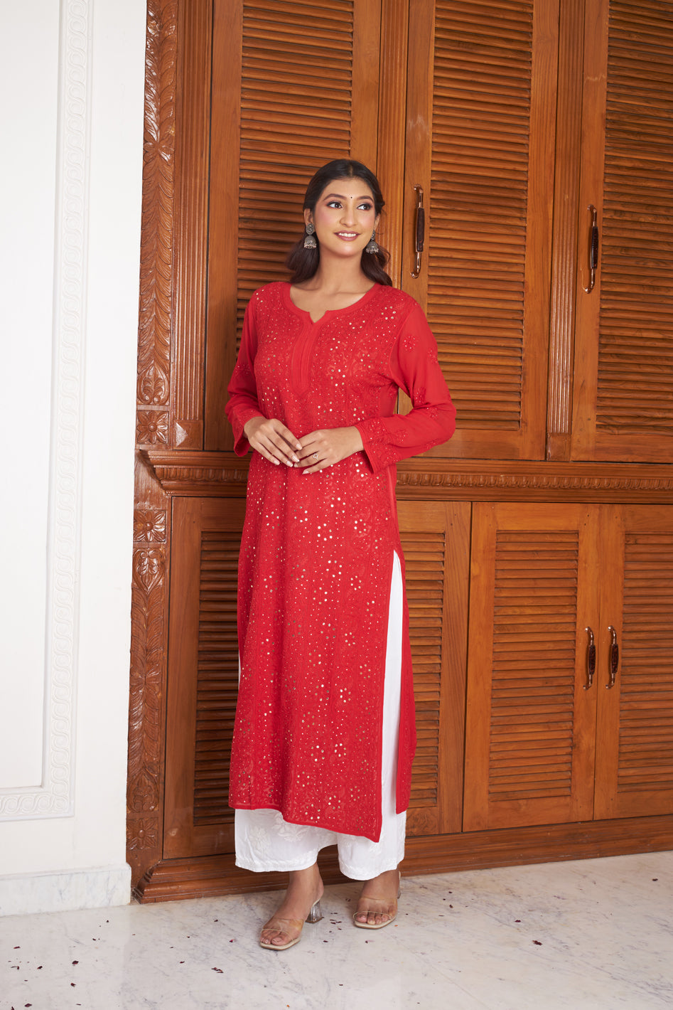 Alina Mukaish Pure Georgette kurta