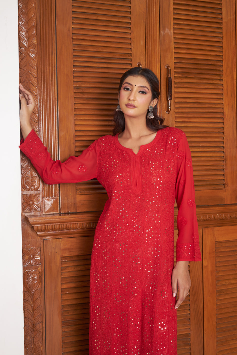 Alina Mukaish Pure Georgette kurta