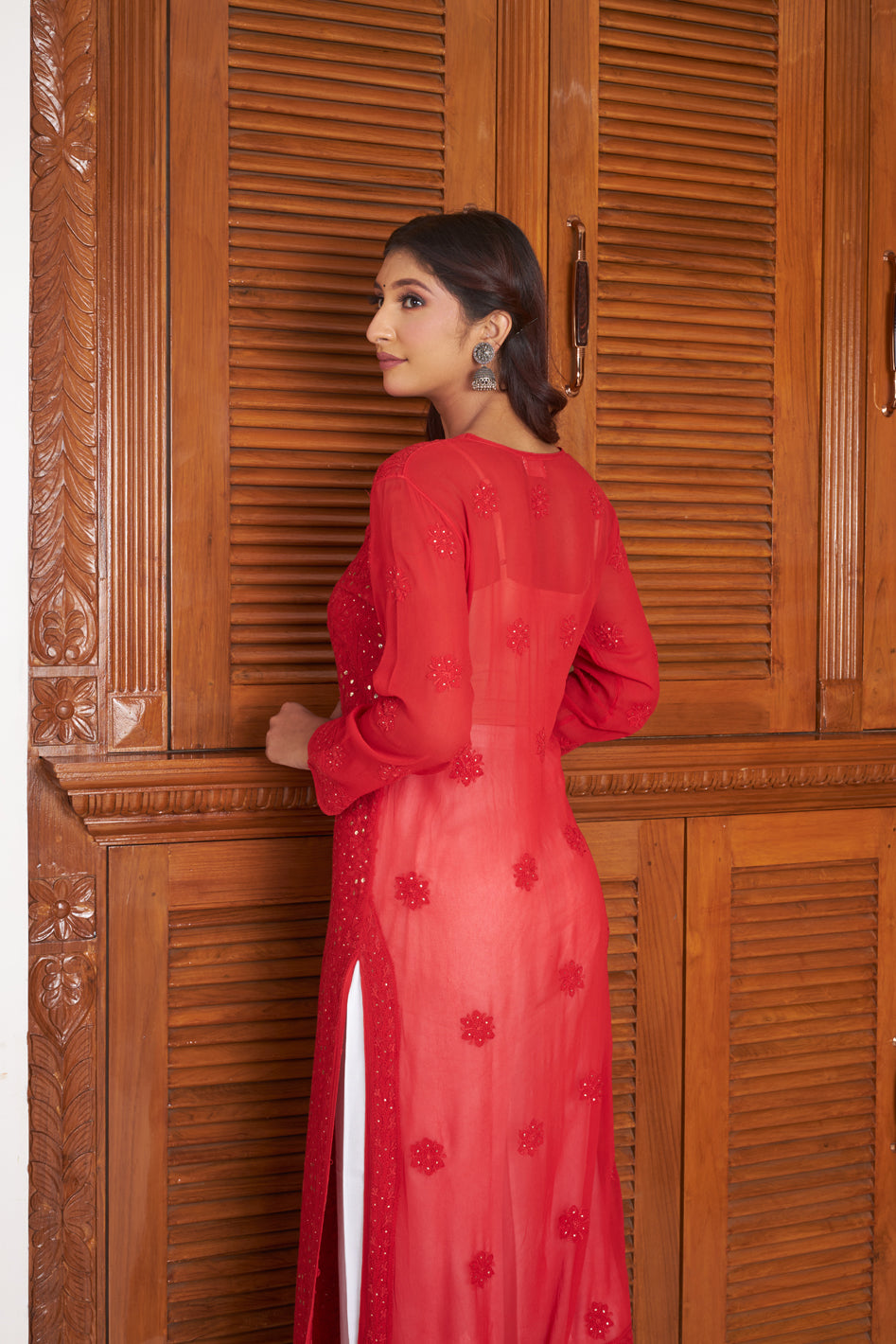 Alina Mukaish Pure Georgette kurta