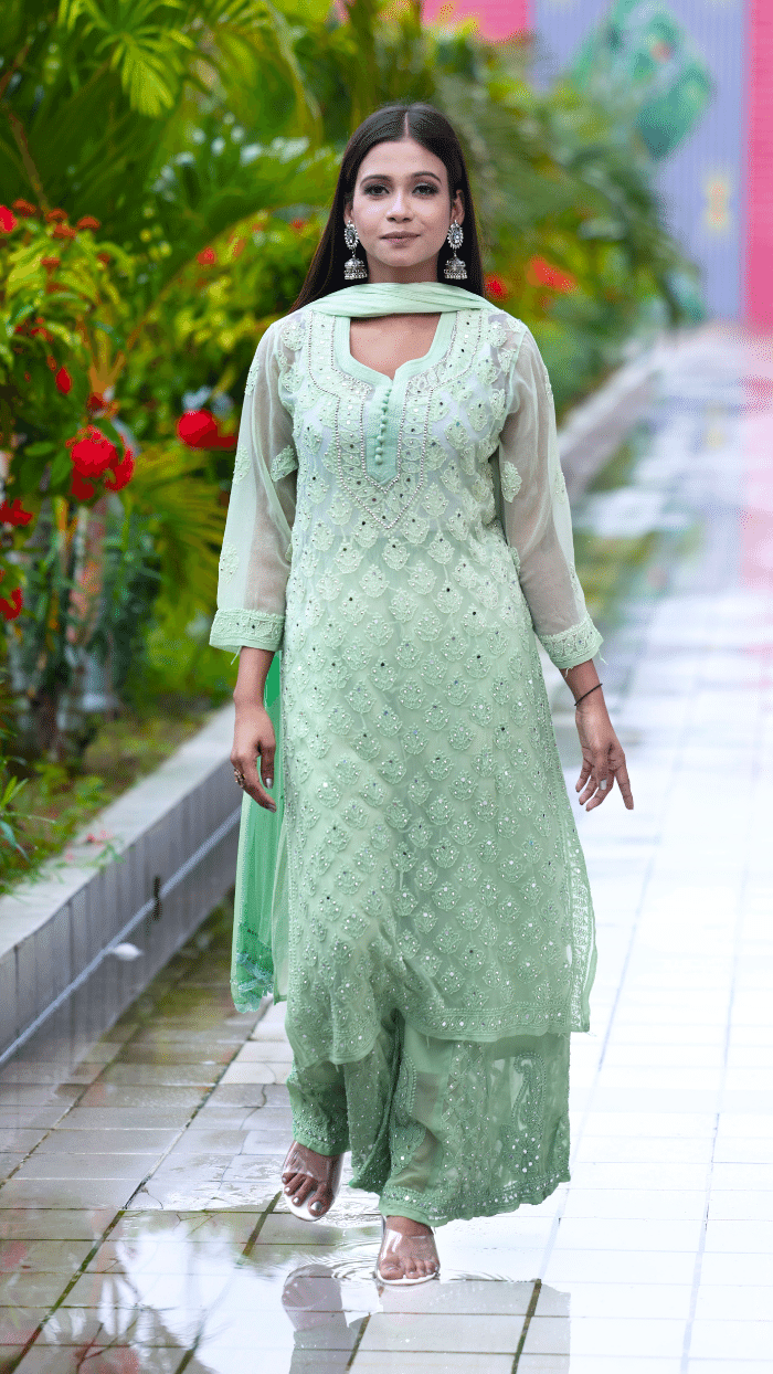 Alekya mirror set with dupatta