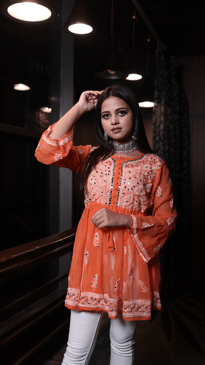 Aliza short mirror kurti