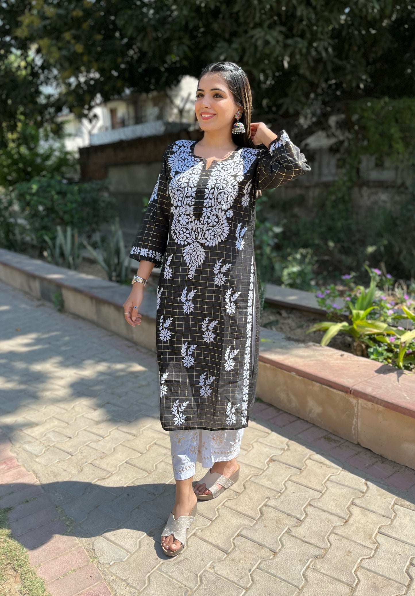 Aafiya chanderi silk kurta