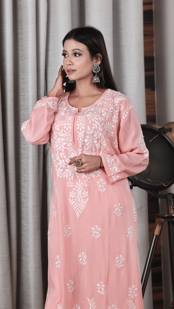 Safa modal peach kurti