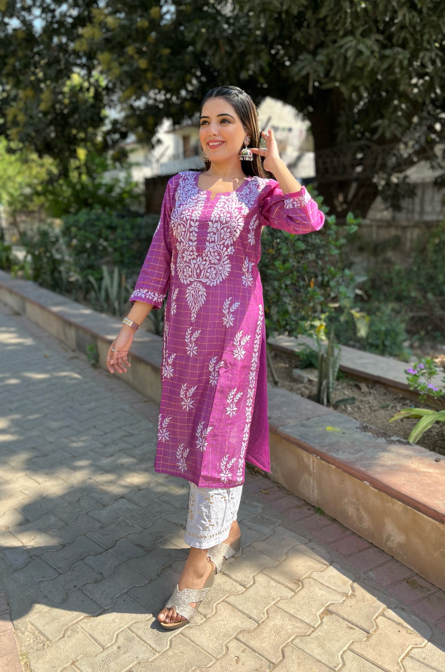 Aafiya chanderi silk kurta