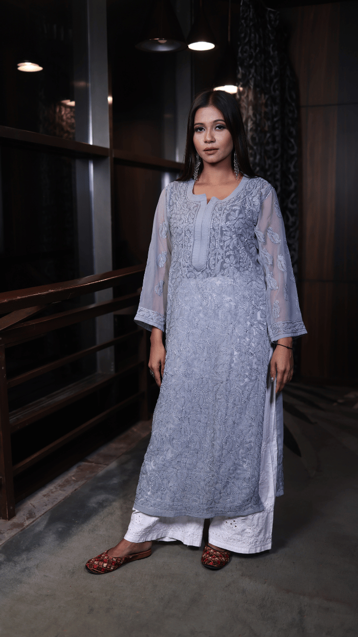 Sanya Resham jaal kurta