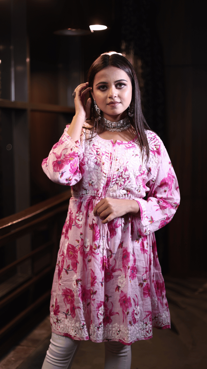 Heena short mulmul kurti
