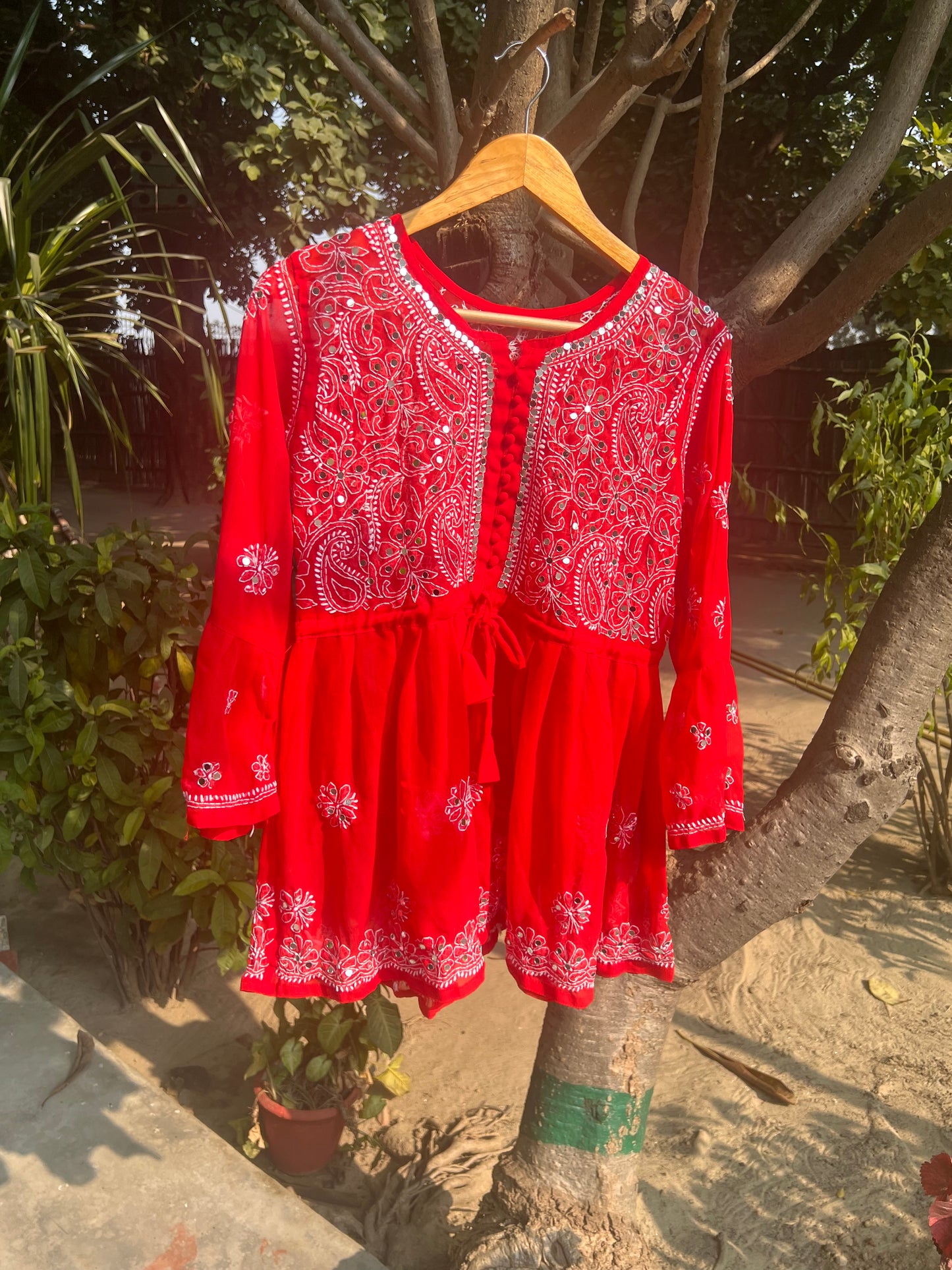 Aliza short mirror kurti