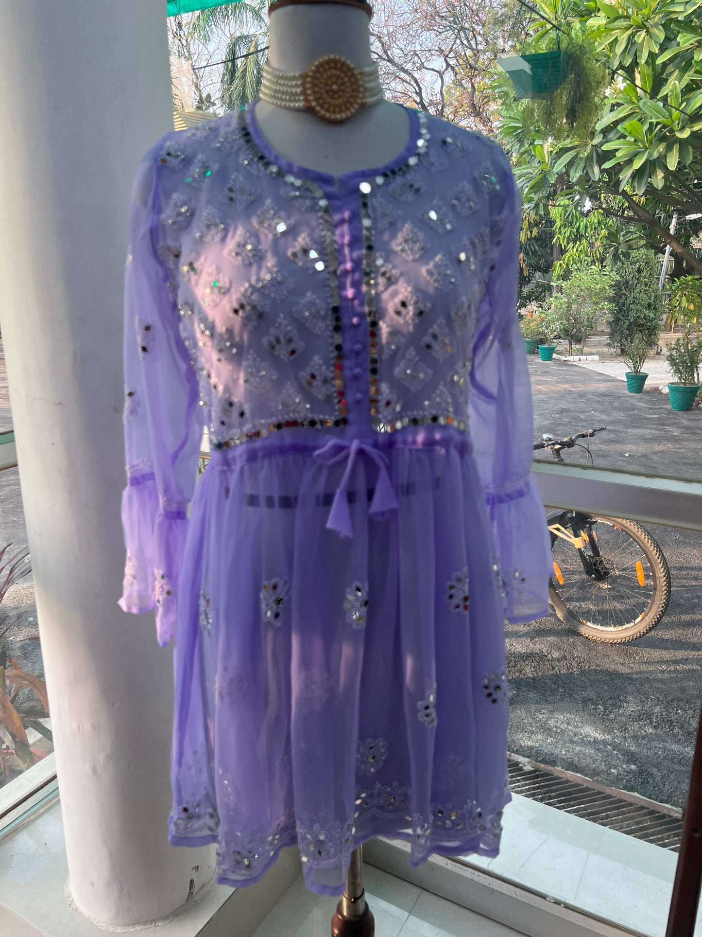 Aliza short mirror kurti