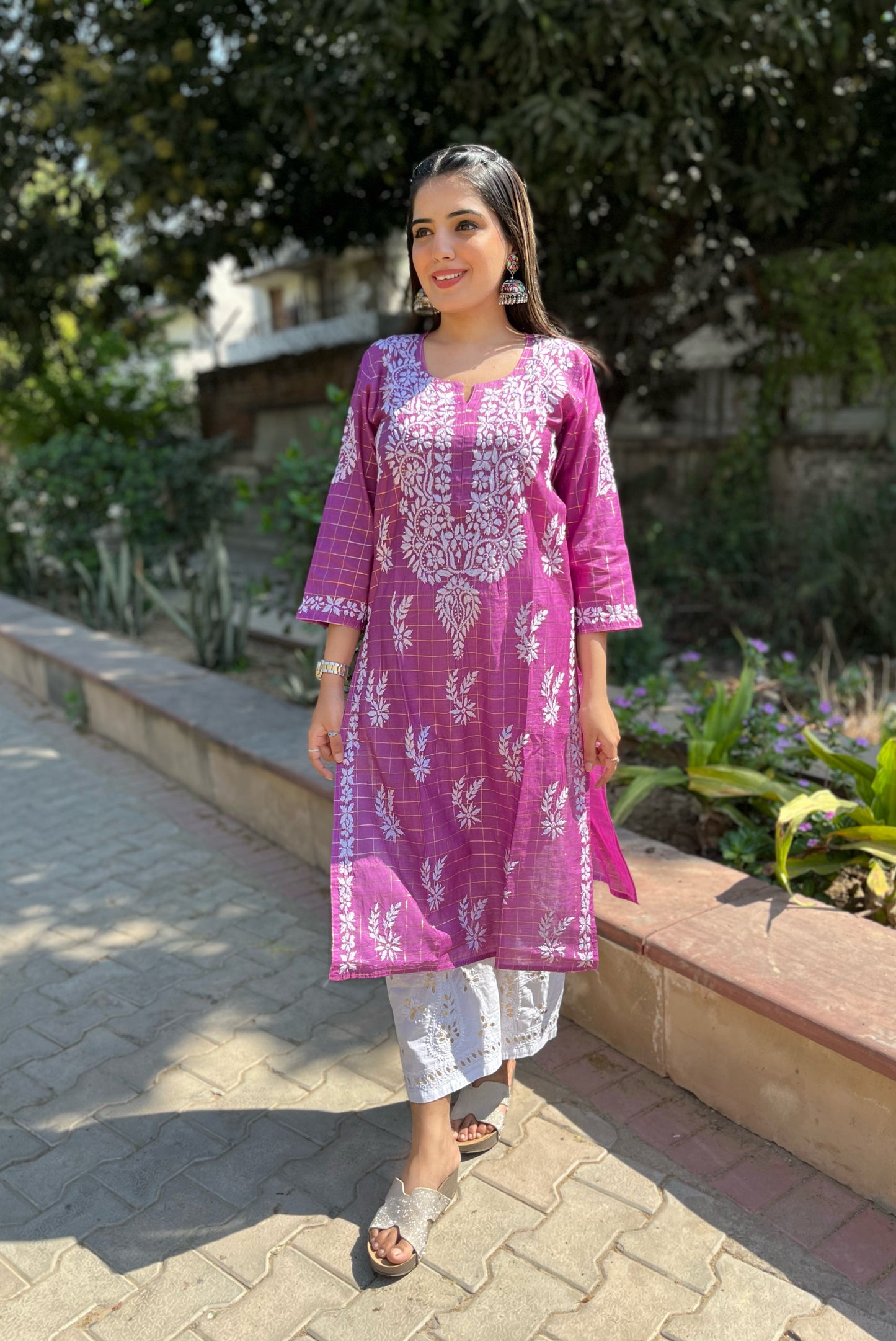 Aafiya chanderi silk kurta