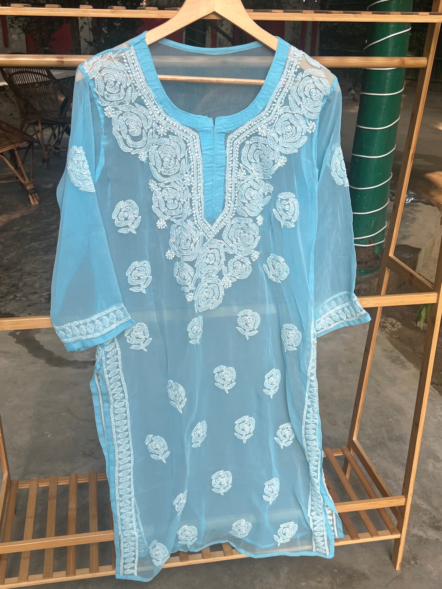 Rosa georgette kurti