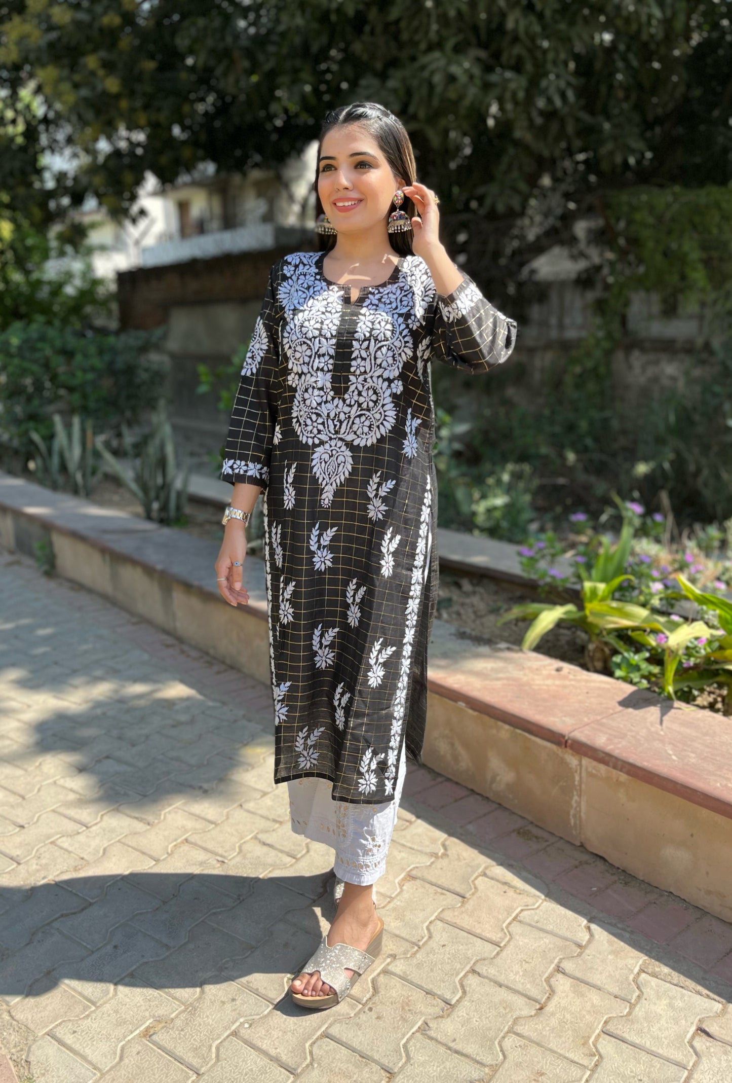 Aafiya chanderi silk kurta