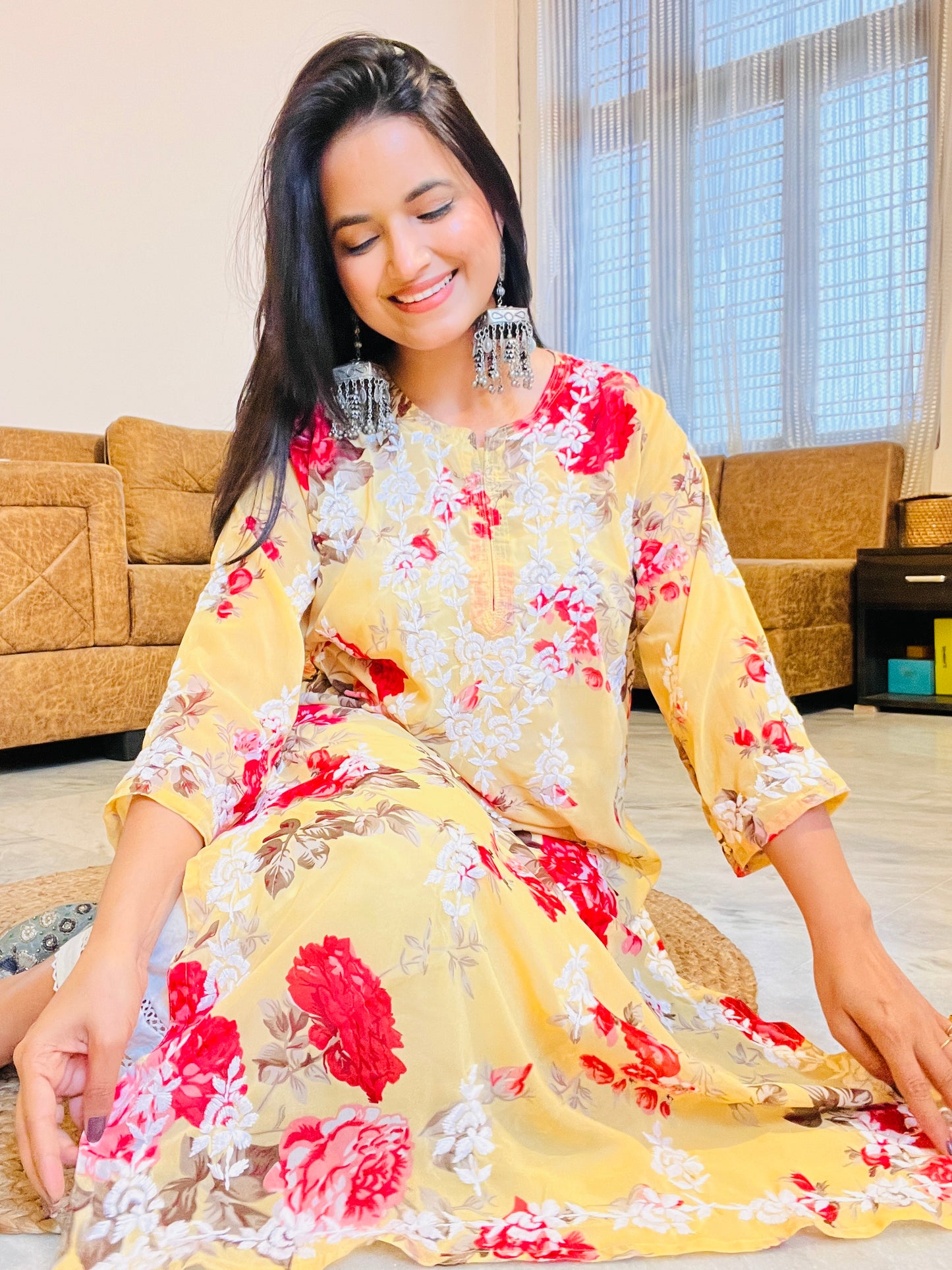 Jasmine Floral kurta