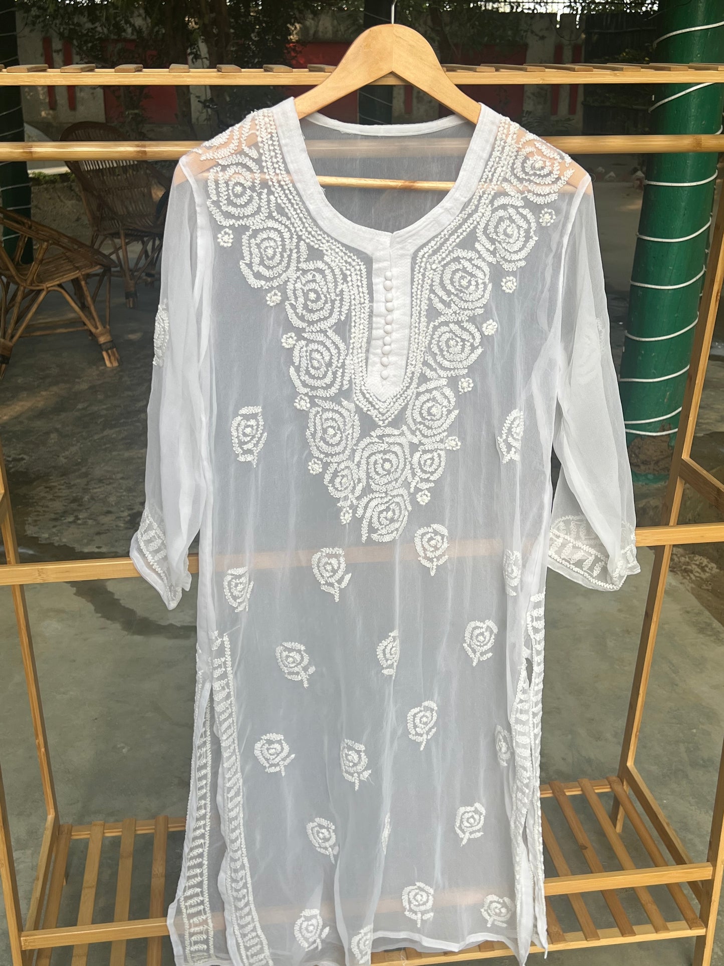 Rosa georgette kurti