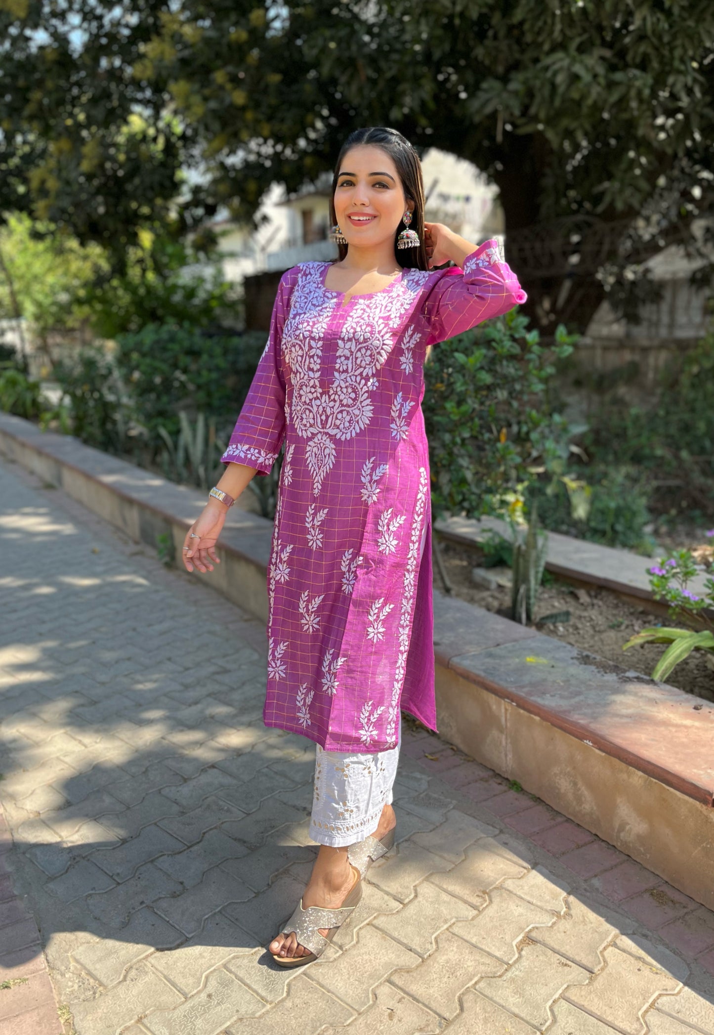 Aafiya chanderi silk kurta