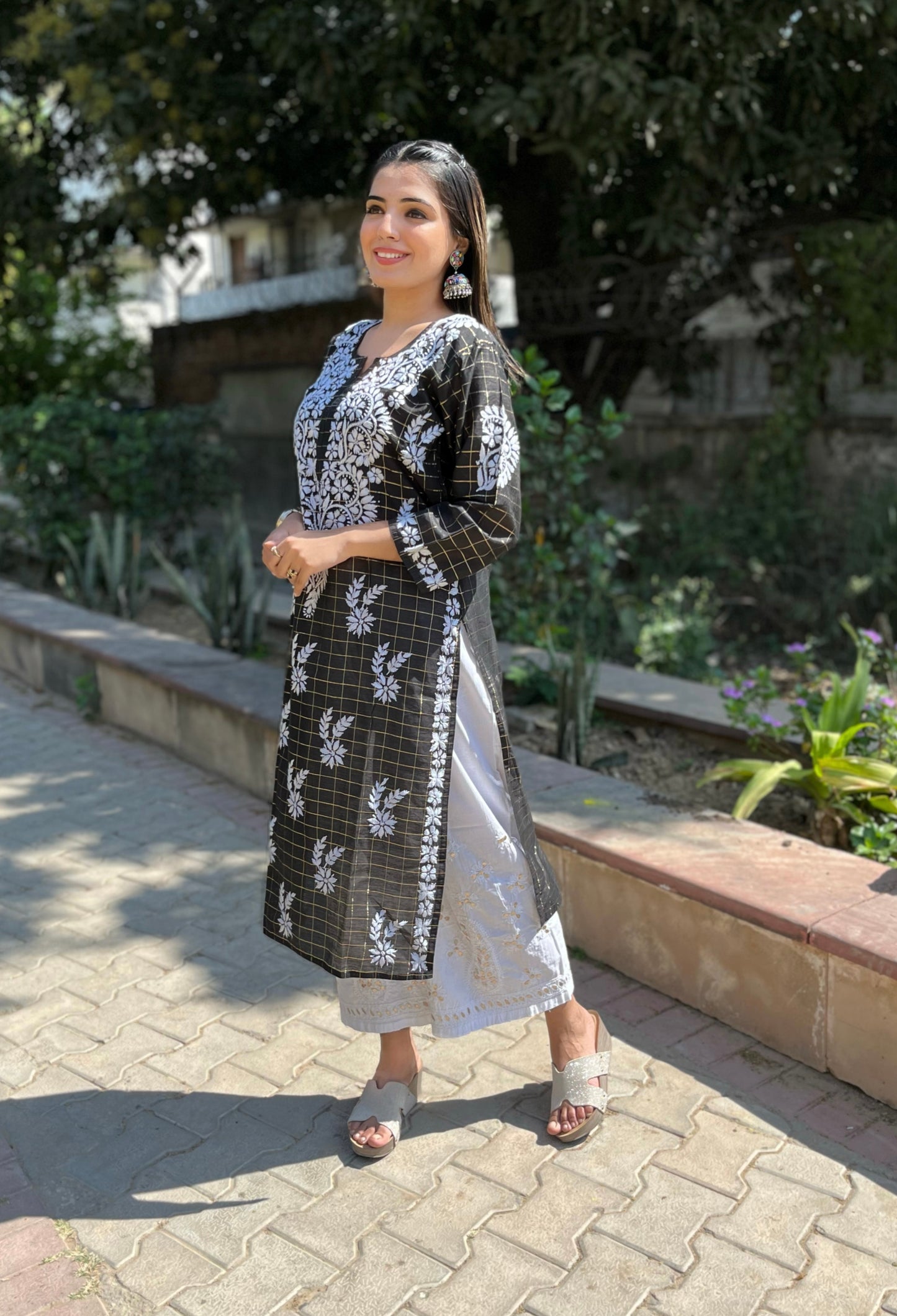 Aafiya chanderi silk kurta
