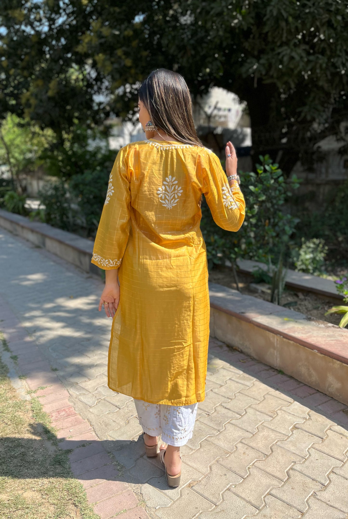 Aafiya chanderi silk kurta