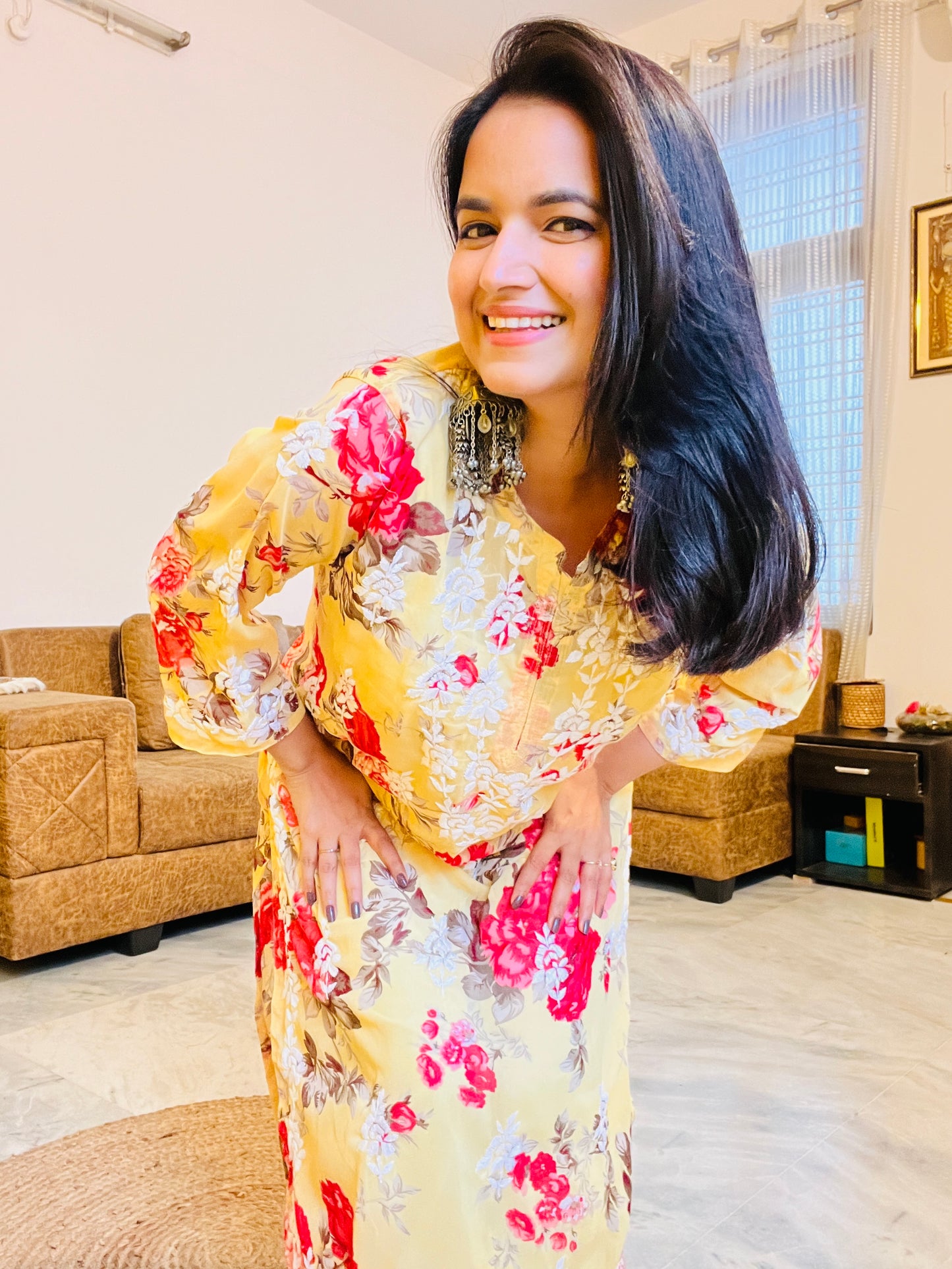 Jasmine Floral kurta