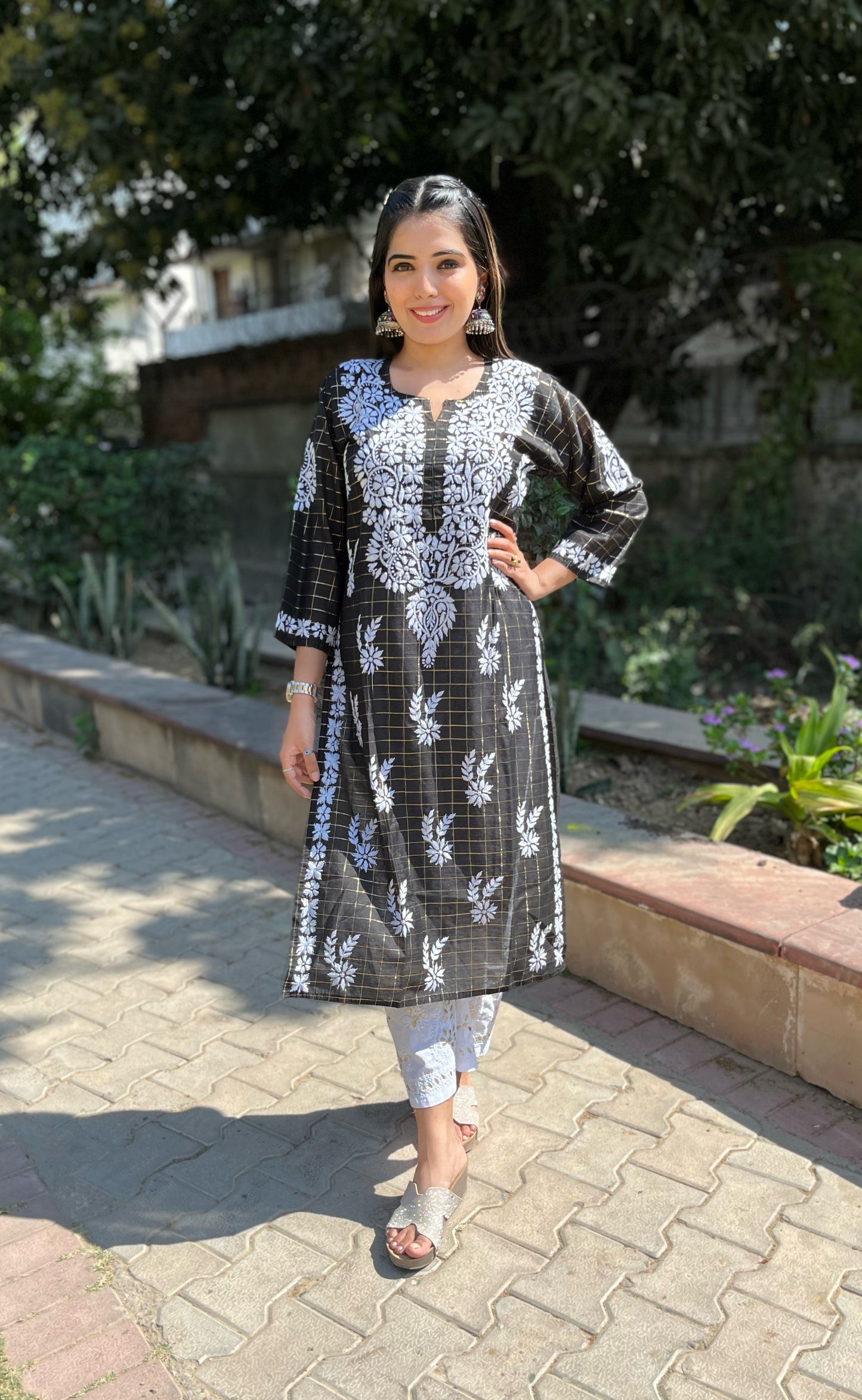 Aafiya chanderi silk kurta