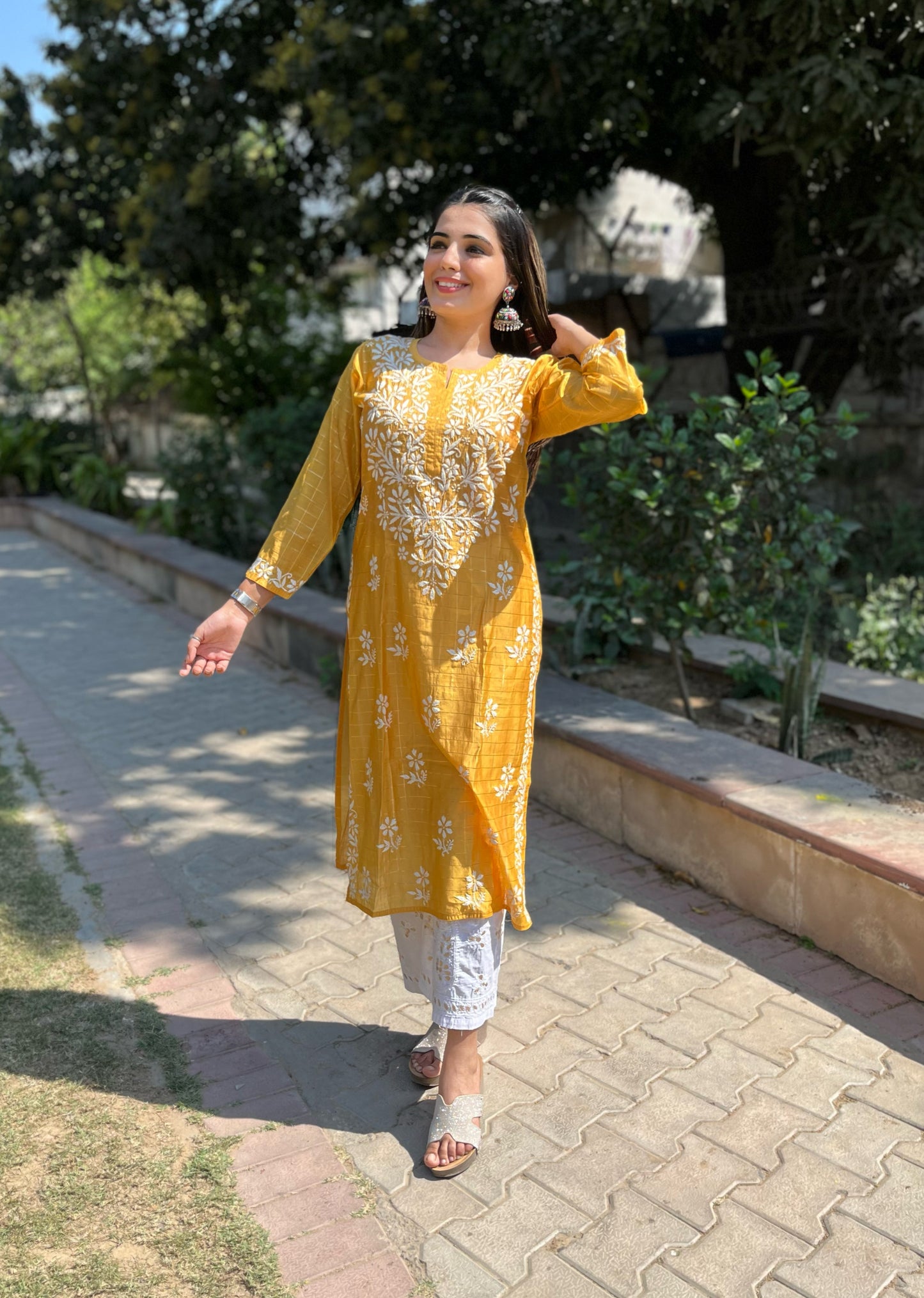 Aafiya chanderi silk kurta