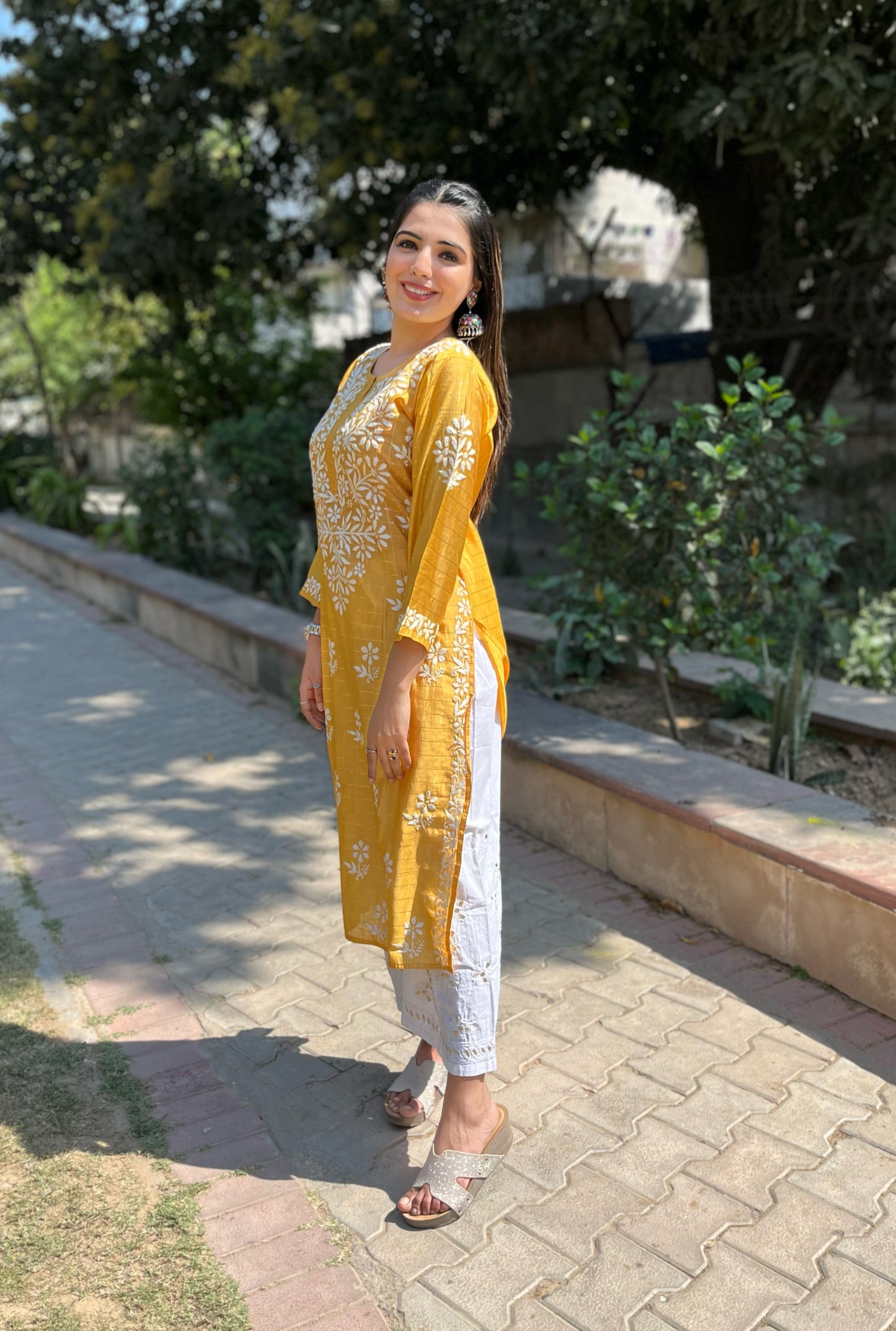 Aafiya chanderi silk kurta