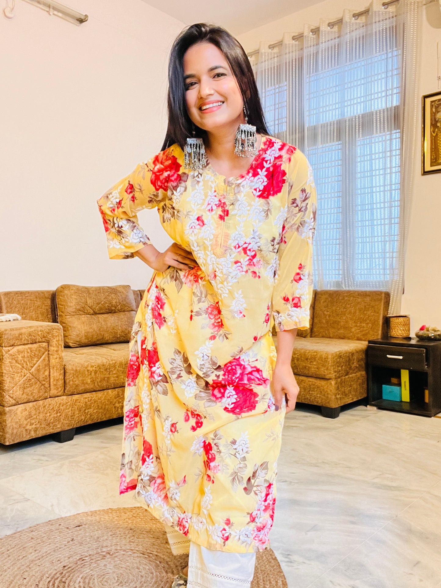 Jasmine Floral kurta