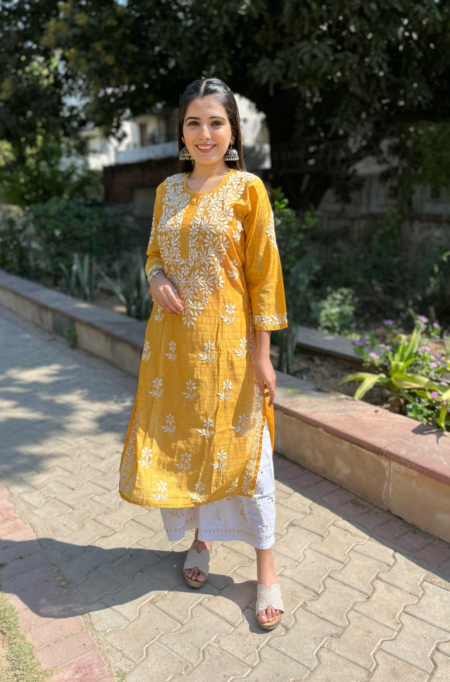 Aafiya chanderi silk kurta