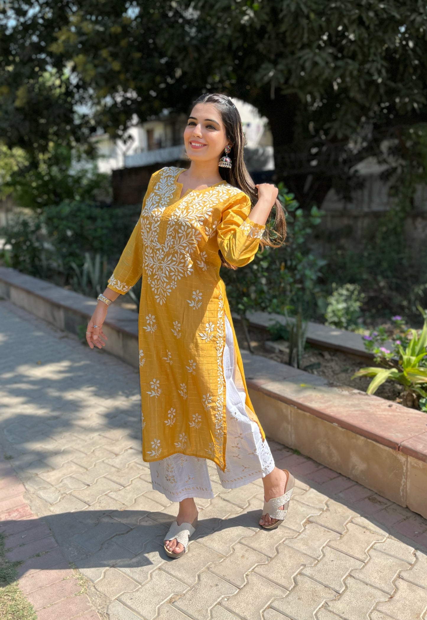 Aafiya chanderi silk kurta