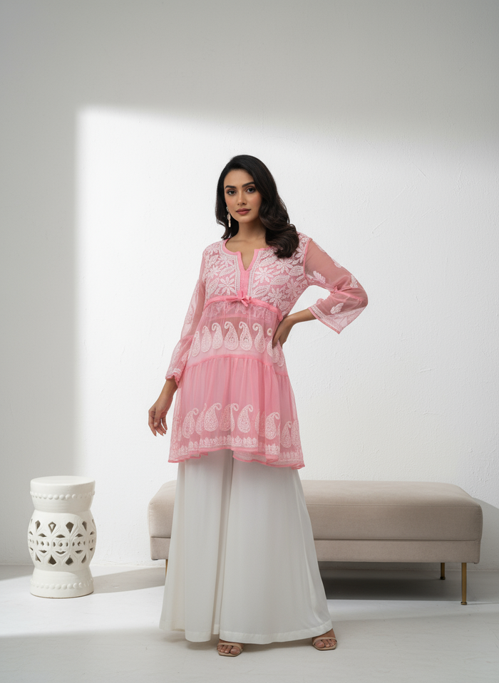 Gul  Chikankari Short Kurta