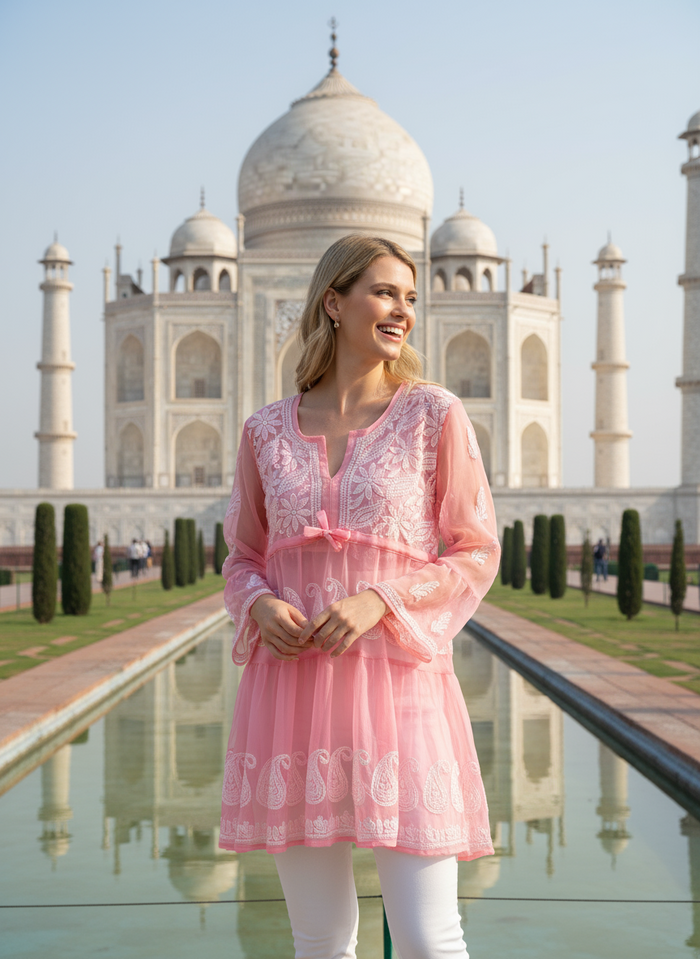 Gul  Chikankari Short Kurta